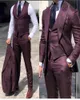 Abiti da uomo Blazer 2022 Fashion Design Arancione Uomo Custom Made Blazer Pantaloni per lo sposo Cappotto da sposa Party Wear 3 pezzi Giacca + Vest + Pant