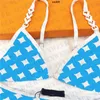 Summer Swimodwear Niebieski liter Ladies Swimsuit seksowne bikini dwupoziomowe damskie majtki stanik bolesne ubranie df32