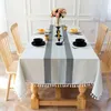 Льняная хлопковая скатерть ужин прямоугольный Анафант пылезащитный чайный стол Коливый кисточек для свадьбы 211103