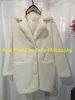 Kobiety Norek Faux Fur Coat Curl Down Collar Winter Ciepłe Fake Futro Lady Płaszcz Dorywczo Kurtka 211007