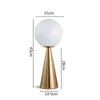 Postmodern Nachtkastje Tafellamp Creative Cone Golden Glass Desk Light Bedside Bar Cafe Livring Room Decoration Lighting