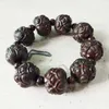 Venda por atacado ouro phoebe sombrio madeira pulseiras National Wooden Beads Bracelete Jóias Buddhism Madeira Escultura Pulseira Buda Head Lotus