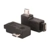 Adaptateurs de connecteur USB noir 90 degrés Angle droit Micro USB mâle vers micro femelle adaptateur convertisseur