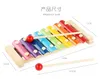 Children's wooden eight-tone hand-knocking piano early education baby musical instrument toys 1-3 years old knocking instrument Drums & Percussion