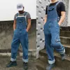 Jeans för män mäns overall jumpsuit stor storlek rem rak byxor blå jeans fler storlekar 30-48 501347U