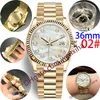 20 kalite Erkek izle Elmas İzle 36mm Klasik montre de luxe 2813 otomatik Mekanik paslanmaz çelik Su Geçirmez Kadın Saatler