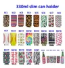 Drinkware Poignée 12 oz Slim Beer Can Sleeves Néoprène Cooler Covers Fit For 330ml Energy Cans Holder Case Sacs HH21-342