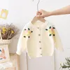 Baby Girls Cardigan Kwiat Drukowane Dzianiny Płaszcze Zima Z Długim Rękawem Toddler Outwears Swetry Dla Dzieci Dzieci Odzież 3 Projekty BT4475