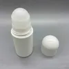 50ml Rolo de plástico branco na garrafa - Desodorante recarregável de viagem Roll-on recipientes -Diy Garrafas de embalagem pessoal de óleo essencial R2021