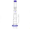 Hookahs Giant Glass bong four colors honeycomb perforate and birdcage perc water pipe dab rig