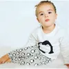 Neugeborenen Kleidung Outfits Mode Langarm Pinguin T-shirt + Hosen + Stirnband 3 stücke Baby Jungen Mädchen Kleidung Sets 210309