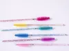 Colorful Disposable 50 Pcs/Pack Crystal Eyelash Makeup Brush Diamond Handle Mascara Wands Eyelash Extension Tool#130