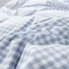 Alta série Bedclothes Azul Manta Nordic Bed Roupa de Roupa de cama Conjunto de colcha Capa com fronhas de cor sólida gêmeo gêmeo completo Rei 210309