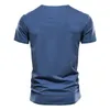 Sommer Top Qualität Baumwolle T Shirt Männer Einfarbig Design V-ausschnitt T-shirt Casual Klassische Herren Kleidung Tops T Shirt Männer
