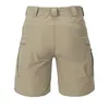 Isowtienda męskie szorty Klasyczny Twill Relaksujący Fit Wear Wear Wear Combat Safety Cargo Spodnie Cargo Shorts X0705