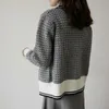 Colorfaith Inverno Primavera Donna Maglioni Plaid Alla Moda Stile Coreano A Quadri Maglia Oversize Cardigan SWC291 210914