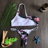 Zafuaz Thong Bikini Set Sexy Um ombro Swimwear Mulheres Swimsuit Push Up Fêmea Banhando Terno Dois Pedaços Biquini Verão 210604