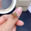 Bague luxueuse et brillante en diamant Moissan en argent 925, style unique, un cadeau romantique pour femme