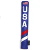 Azul PU Couro Bordado Bandeira dos EUA Golf Headcover Alinhamento Vara Capa Case Holder5728774