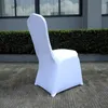 Housses De Chaise 100pcslot Housse De Chaise Mariage universel blanc extensible Polyester fête De Mariage Banquet El8708347