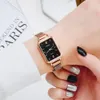 女性のために注意する磁気星空の時計豪華な女性時計ファッション長方形のダイヤル女性クォーツ腕時計wit