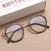 Moda Okulary Ramki Klasyczne Metal Anti-Blue Light Glasses Kobiety Mężczyźni Vintage Round Frame Game Game Gogle Blue Ray Blocking Eyegla