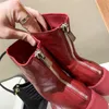 مصمم قيعان أحمر أحذية النساء منصة عالية الكعب سستة الجوارب أسود أبيض جلد الغزال الشتاء الكاحل الركبة التمهيد امرأة السيدات الأحذية