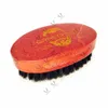 Щетка для волос и бороды MOQ100 PCS OEM настраивает логотип красный деревянный волосы для лица / борода щетки с 100% кабана щетины выбора Amazon поставщик на мужчин