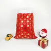 Sac cadeau de Noël Star Print Sac en coton de Noël Design personnalisé Faisceau de sacs à bonbons à grande bouche Accueil Cadeaux de fête Décoration 6 couleurs GYL120