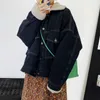 Spijkerjas Winter Dames Koreaanse retro losse revers verdikte lamsvacht katoenen warme jas 210607
