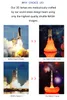 2021 Dropship 3D Print LED Night Light Space Shuttle Rocket Lamp Saturn V Lampor Tabellbelysning för rymdälskare USB -laddning SWITC4376301