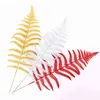 Christmas Tree Decoration Flower Grass Leaf Hollow Flash Grass Fake Flower Home Party Happy Year Decoration Gold Silver 40cm 211104