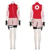 Haruno Sakura Cosplay Costume femmes filles jupe tenue Halloween carnaval Costumes Y0903