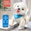 Çip Robot Köpek Akıllı AI Robotik RC Oyuncaklar Simülasyon Teddy Ses Kontrolü Sing Sevimli Pet Robot Çocuklar için Erken Eğitim Programlama