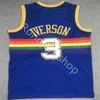 Mitchell Ness hechtte heren basketbal 1990-00 Retro Allen 3 Iverson 1999-00 1996-97 1997-98 2006-07 Black Blue Whit
