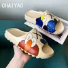 Vier Seizoen Meisjes Jongens Baby Slippers Mini Strand Designer Bont Slides Sandaal Platte Zwembad Water Schoenen EVA Thuis Voor kids Peuter 210712