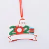2021 Kerst Ornament Tree Decoraties Quarantaine Hars Gepersonaliseerde Overleefd Stamboom Hanger Accessoires Gemengde stijlen met touw