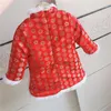 Robes pour filles années vêtements Style chinois rouge enfant en bas âge filles épaissir robe pour enfants imprimer Cheongsam 2-6 Y vêtements pour enfants