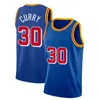 Stephen 30 Curry Jersey Klay 11 Thompson James 33 Wiseman Basketball Jersys Men S-XXL 고품질 블루 화이트 옐로우