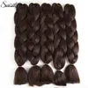 Treccia jumbo da 24 pollici Trecce all'uncinetto Estensione dei capelli Ombre Intrecciare i capelli Trecce a scatola sintetica Capelli all'uncinetto