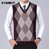 Male Sweater Vest Autumn & Winter Coat Men's Casual Slim Fit Knitted Sleeveless Pullover Gentleman Fashion Woolen Sweaters Vest Y0907