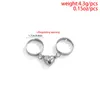 Fashion Simple Heart Shape Magnetic Couple Rings Personality Vintage Rings for Women Men Promise Lover Jewelry Gift