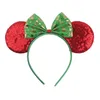 Navidad ratón orejas diadema para mujer niñas lentejuelas 5 "arco de pelo halloween hairband festival fiesta decy accesorios para el cabello 259 H1