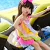 幼児の女の子の夏のドレス子供のノースリーブのビーチドレス女の子かわいい虹の層状パーティードレスの服の服8 10 6 Q0716