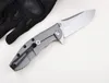 Coltello pieghevole Classic 0562 Flipper D2 Stone Wash Drop Point Lama G10 + Coltelli EDC con cuscinetto a sfere con manico in acciaio inossidabile