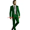 Klassischer One Button Handsome Groomsmen Peak Revers Bräutigam Smoking Herrenanzüge Hochzeit/Abschlussball Mann Blazer (Jacke + Hose + Weste + Krawatte) W790