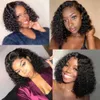 Perruque Lace Closure Wig brésilienne Remy naturelle, cheveux naturels, Deep Wave, 4x4, pre-plucked, Transparent, pour femmes