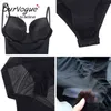 Burvogue Vrouwen Sexy Naadloze Body Shaper Butt Lifter Tummy Controle Body Push Up Shapewear Afslanken Ondergoed Taille Trainer 211116