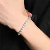 Gros Glacé Chaîne Double Couche Amour Hip Hop Bracelet Populaire Cuivre Incrusté Zircon Printemps Boucle Diamant Bracelets