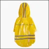 Levert Home Gardendog Hondenkleding Outdoor Puppy Regenjas S-XL Waterdichte Jas Hooded Rainjas PU Reflecterend voor Honden Kattenkleding